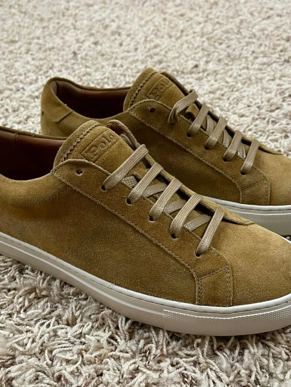Polo Ralph Lauren Men’s Jermain Lux Suede Leather Sneakers Shoes, Size 7.5 (New) - Picture 5 of 16